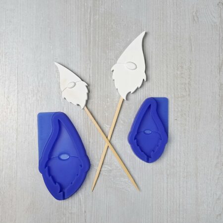 Silikonform Blumenstecker Wichtelkopf in zwei Größen DIY Gussform