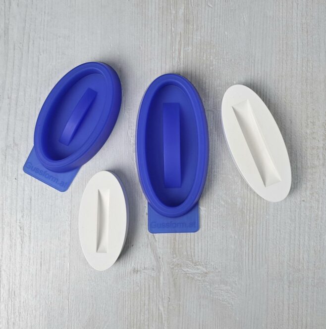 Silikonform Sockel OVAL in zwei Größen DIY Gussform