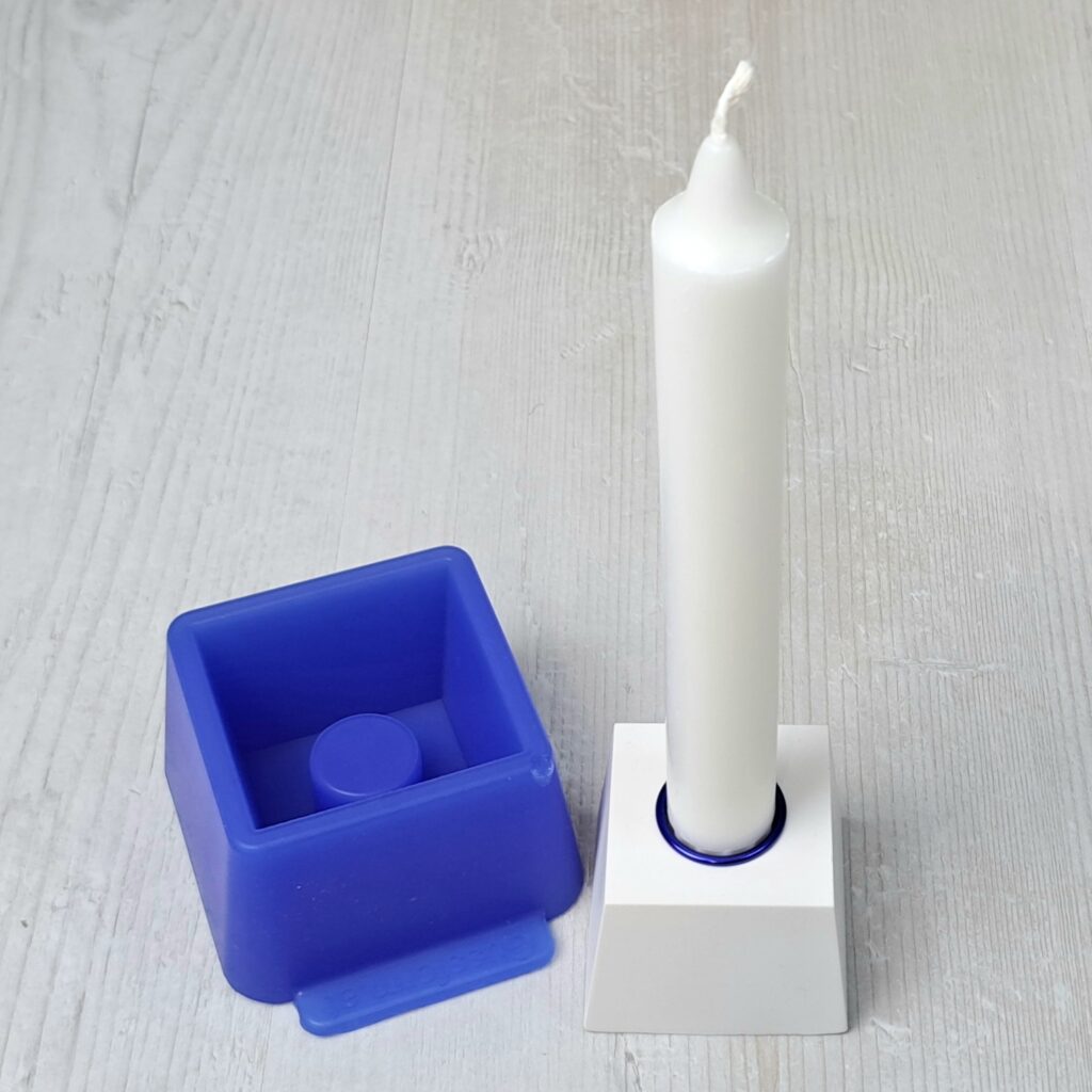 Silikonform Kerzenhalter "Viereckig-konisch"für Stabkerzen Gussform DIY 1 Silikonform Kerzenhalter "Viereckig-konisch"für Stabkerzen Gussform DIY