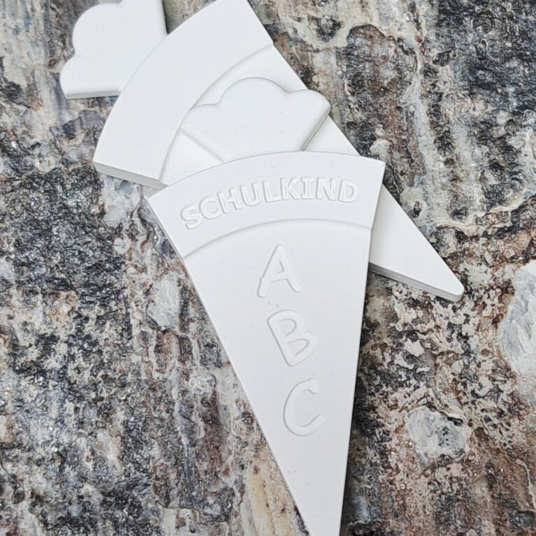 Silikonform Schultüte in zwei Ausführungen DIY Gießform