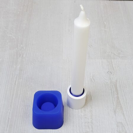 Silikonform Kerzenhalter "Rund klein" für Stabkerzen  Gussform DIY