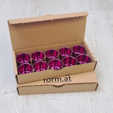 10 Stk. Kerzentüllen Beere glänzend für Stabkerzen Ø 20 bis 22mm