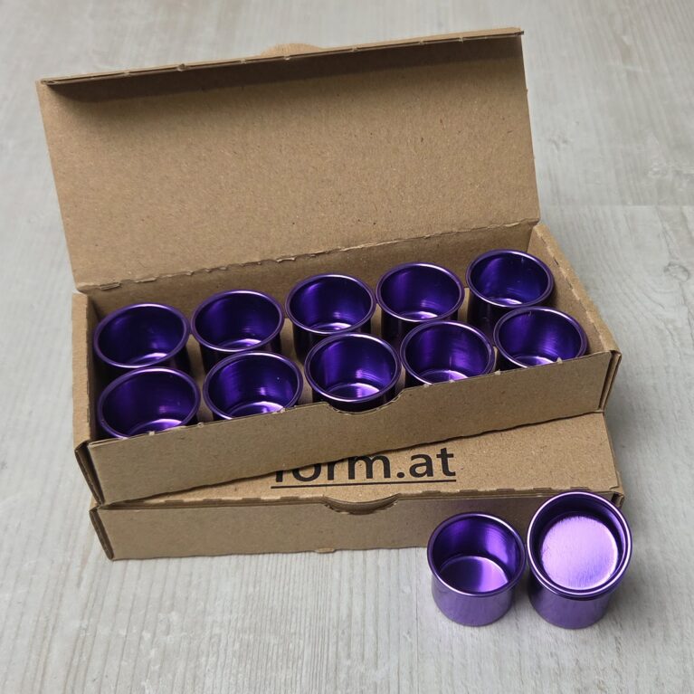 10 Stk. Kerzentüllen Violett für Stabkerzen Ø 20 bis 22mm