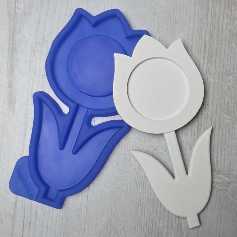 Startseite 33 Silikonform BUTTON Tulpe für 59er Buttons DIY Gussform