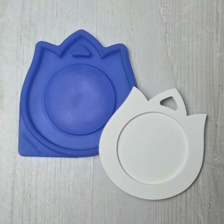 Silikonform Buttonblumen-Anhänger TULPE für 59er Buttons DIY Gussform