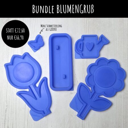 Silikonform BUNDLE "Blumengruß" - DIY Gießformen