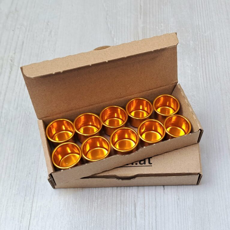 10 Stk. Kerzentüllen Kupfer für Stabkerzen Ø 20 bis 22mm