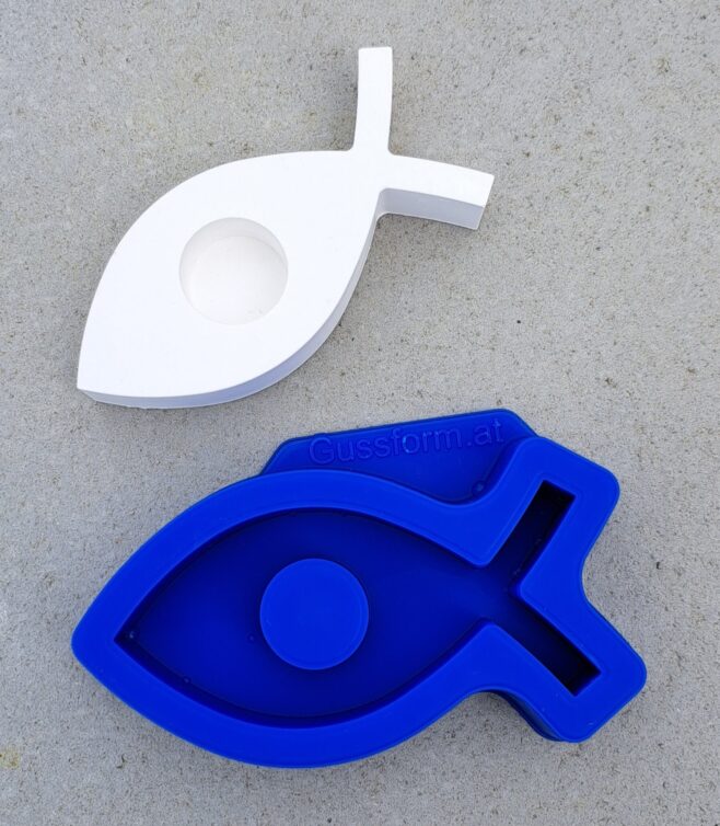 Silikonform von Fische von gussform.at