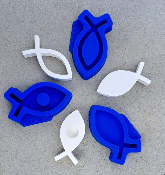 Silikonform von Fische von gussform.at