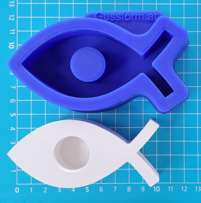 Silikonform von Fische von gussform.at