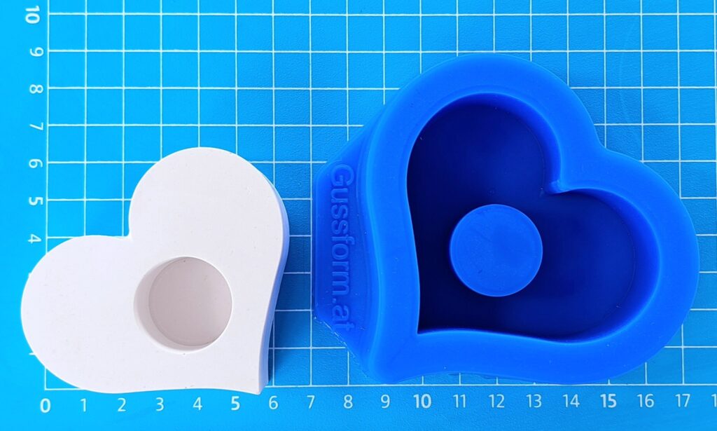 Silikonform von Herzen von gussform.at