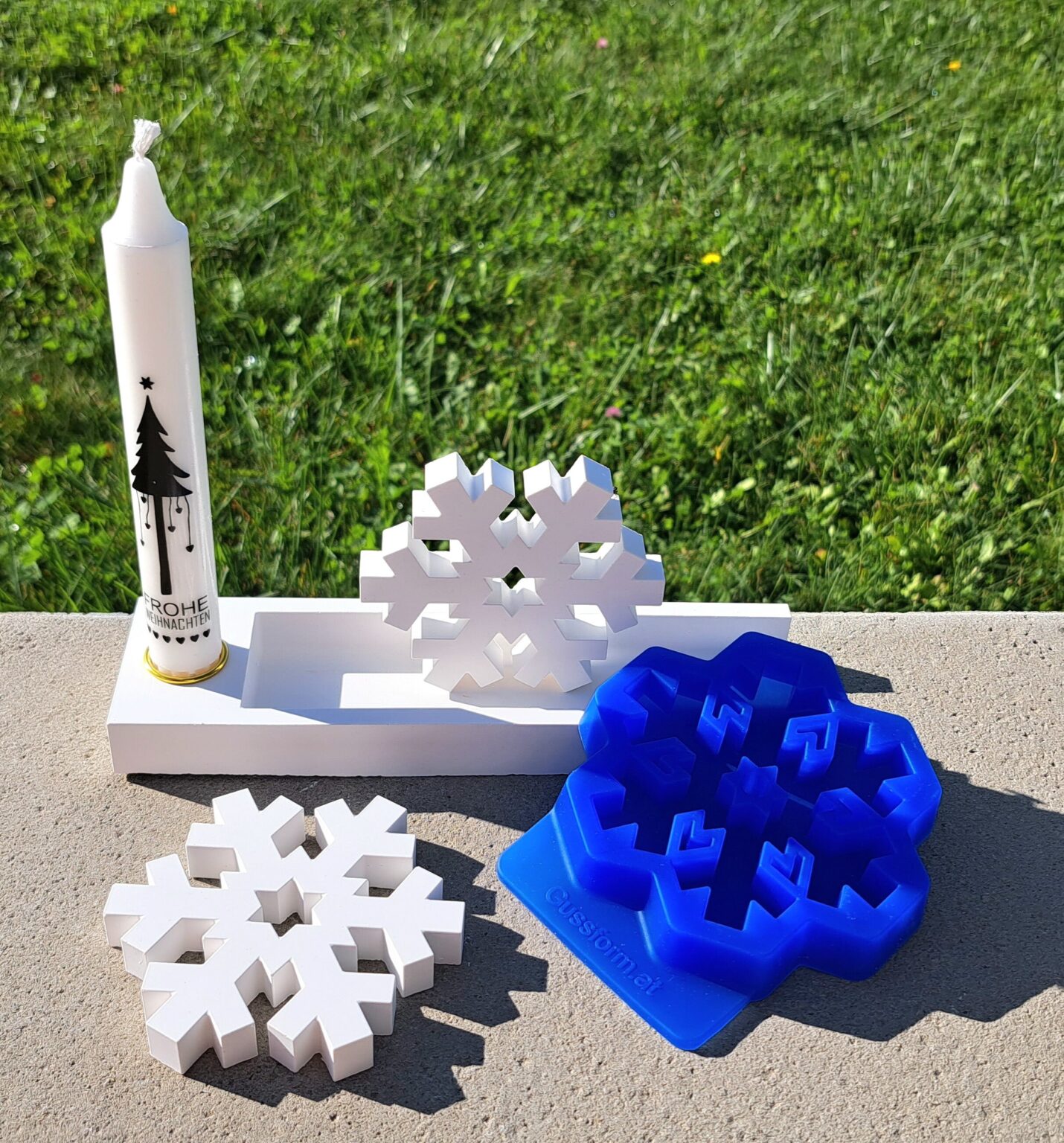 Silikonform von Schneeflocke von gussform.at